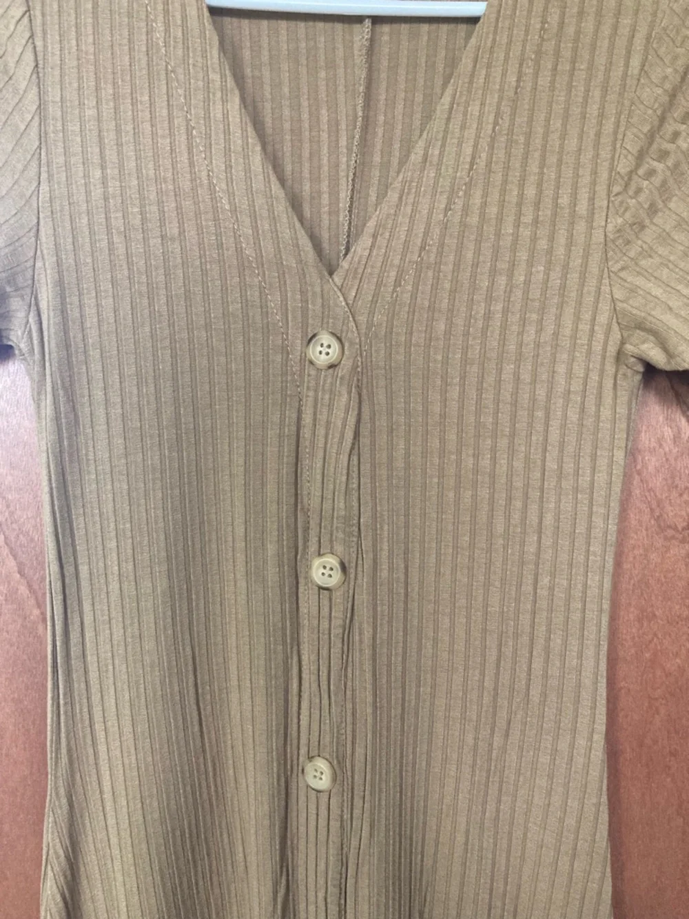 Mango Ribbed Button-Front Maxi Dress - Picture 5 of 6